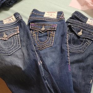 3 pair true religion jeans
